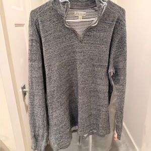 J. Crew Men's Heather Gray Zip Up Sweater